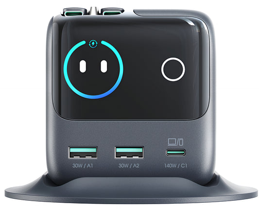 Incarcator Statie Cu Cablu USB-C Joyroom Podix JR-TRD01, 140W, 1 x USB-C - 2 x USB-A, Gri