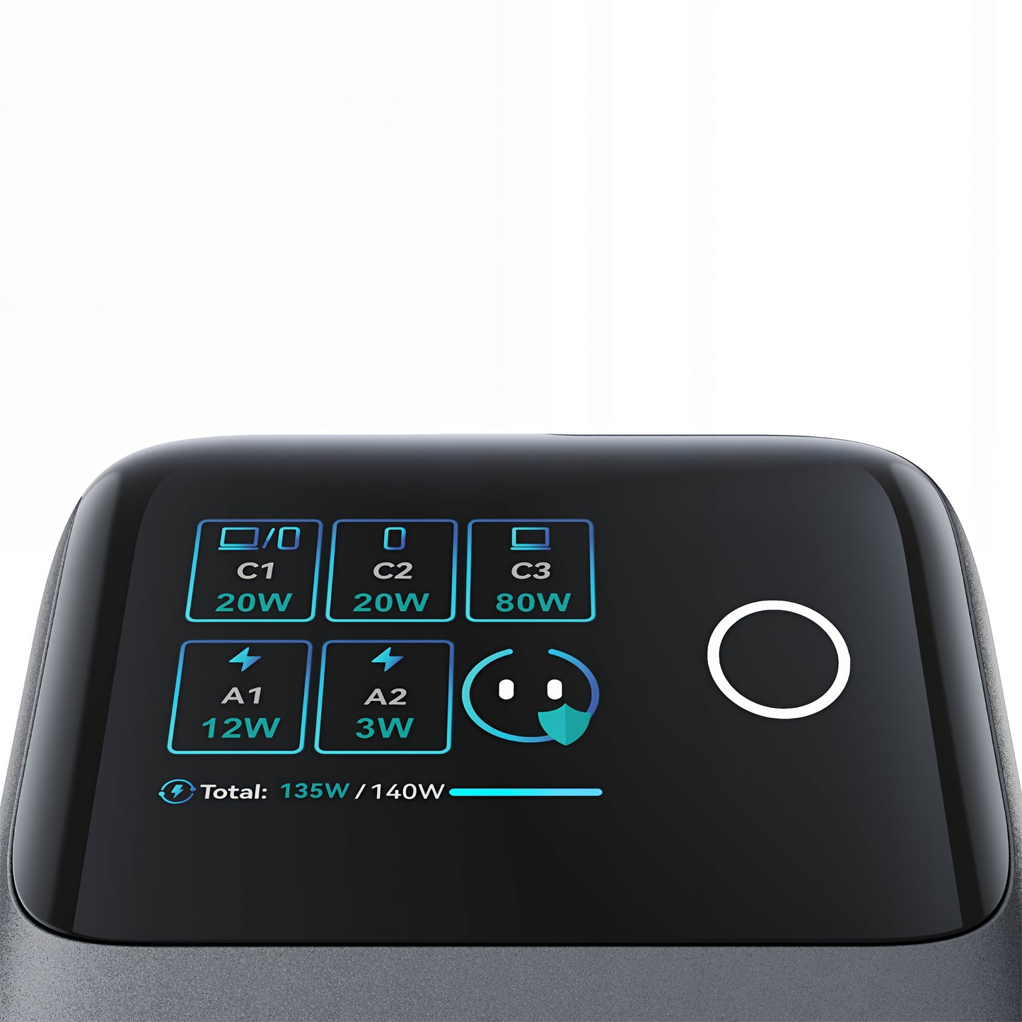 Incarcator Statie Cu Cablu USB-C Joyroom Podix JR-TRD01, 140W, 1 x USB-C - 2 x USB-A, Gri
