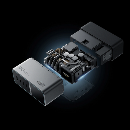 Incarcator Statie Cuktech TA3005U, 300W, 1 x DC - 1 x USB-A - 3 x USB-C, Gri