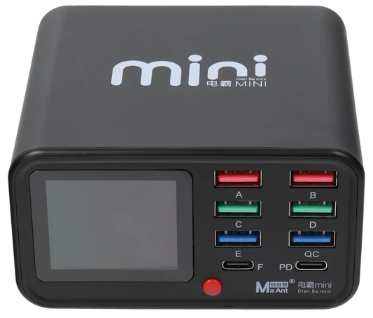 Incarcator Statie MaAnt Dianba Mini, 75W, 2 x USB-C - 6 x USB-A, Negru