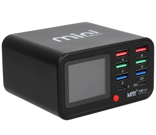 Incarcator Statie MaAnt Dianba Mini, 75W, 2 x USB-C - 6 x USB-A, Negru