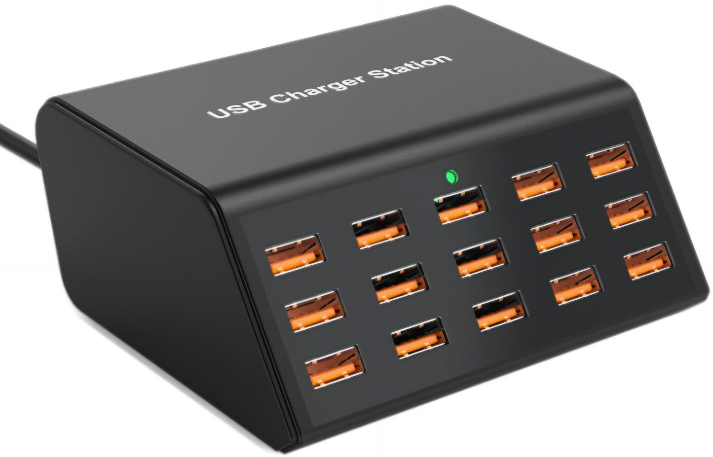 Incarcator Statie OEM HW15, 100W, 2A, 15 x USB-A, Negru
