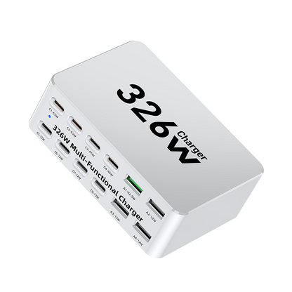 Incarcator Statie OEM WLX-818E, 326W, 3.25A, 4 x USB-A - 8 x USB-C, Alb