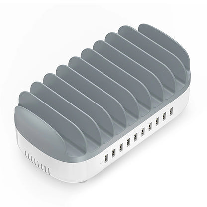 Incarcator Statie Orico DUK-10P-V1, 120W, 2.4A, 10 x USB-A, Alb