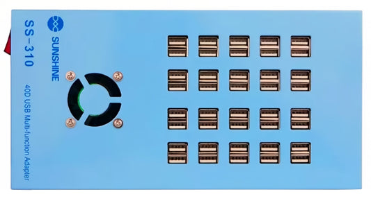 Incarcator Statie Sunshine SS-310, 40 x USB-A, Albastru