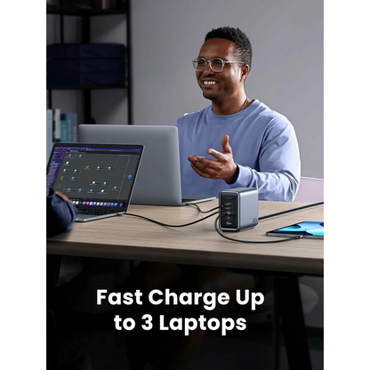 Incarcator Statie UGREEN CD333 Nexode, 300W, 5A, 1 x USB-A - 4 x USB-C, Gri, Resigilat