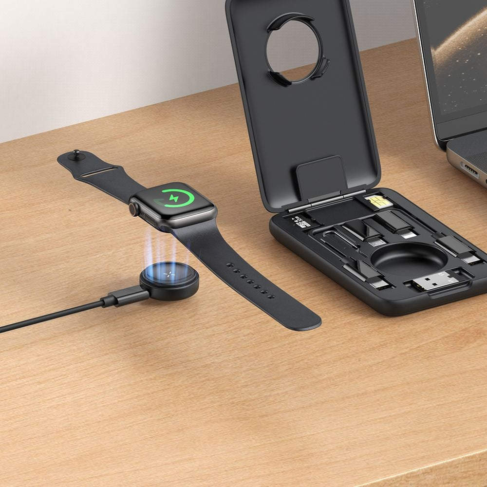 Incarcator Wireless McDodo CH-2440 8in1 pentru Apple Watch Series, Negru
