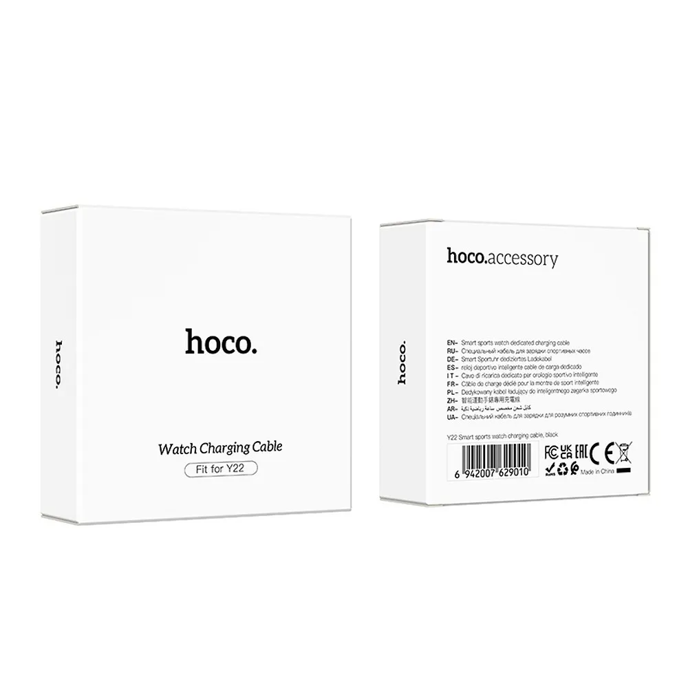 Cablu Incarcare pentru Smartwatch HOCO Y22, USB-A, Negru