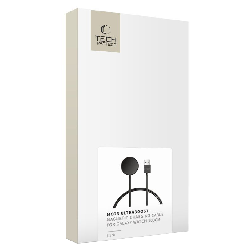 Incarcator Wireless Tech-Protect MC03 Ultraboost pentru Samsung Galaxy Watch Series, USB-A, Negru