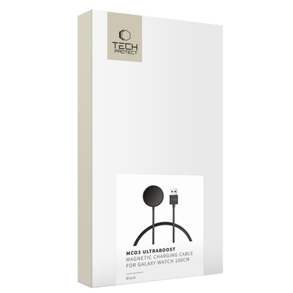 Incarcator Wireless Tech-Protect MC03 Ultraboost pentru Samsung Galaxy Watch Series, USB-A, Negru