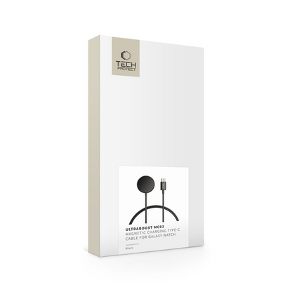 Incarcator Wireless Tech-Protect MC03 Ultraboost pentru Samsung Galaxy Watch Series, USB-C, Negru