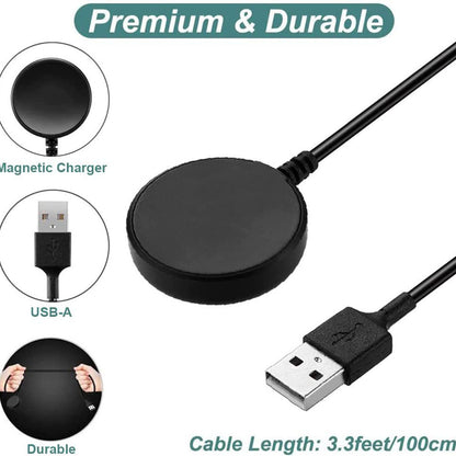 Incarcator Wireless Techsuit TSC11 pentru Samsung Galaxy Watch Series, USB-A, Neagra