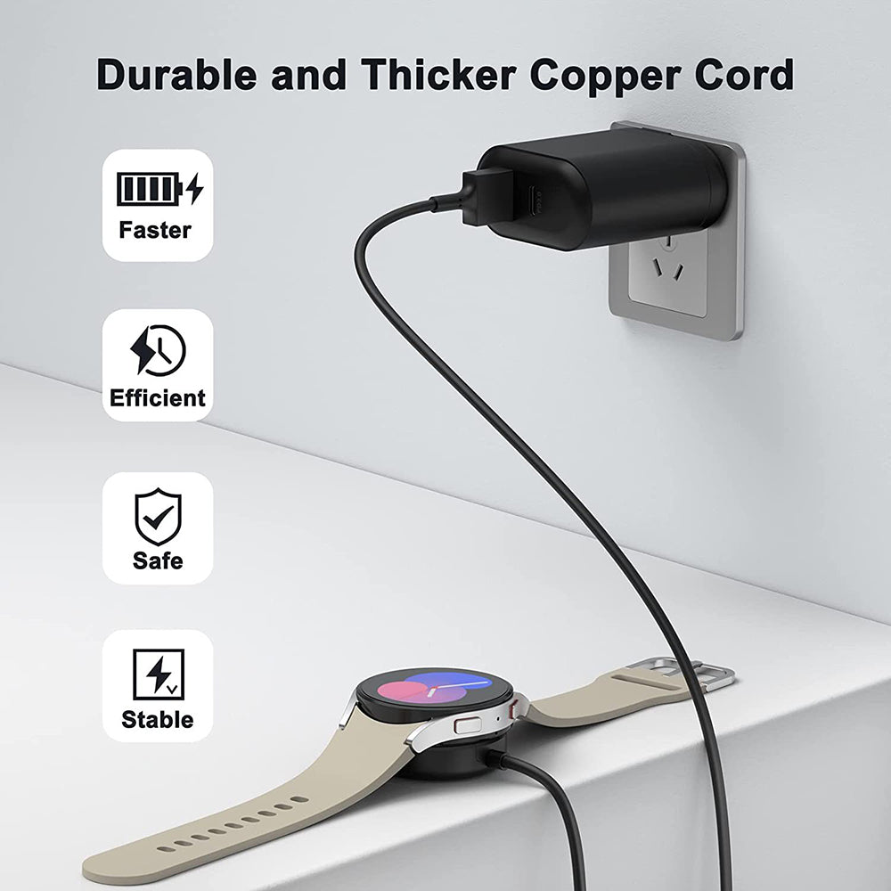 Incarcator Wireless Techsuit TSC11 pentru Samsung Galaxy Watch Series, USB-A, Neagra