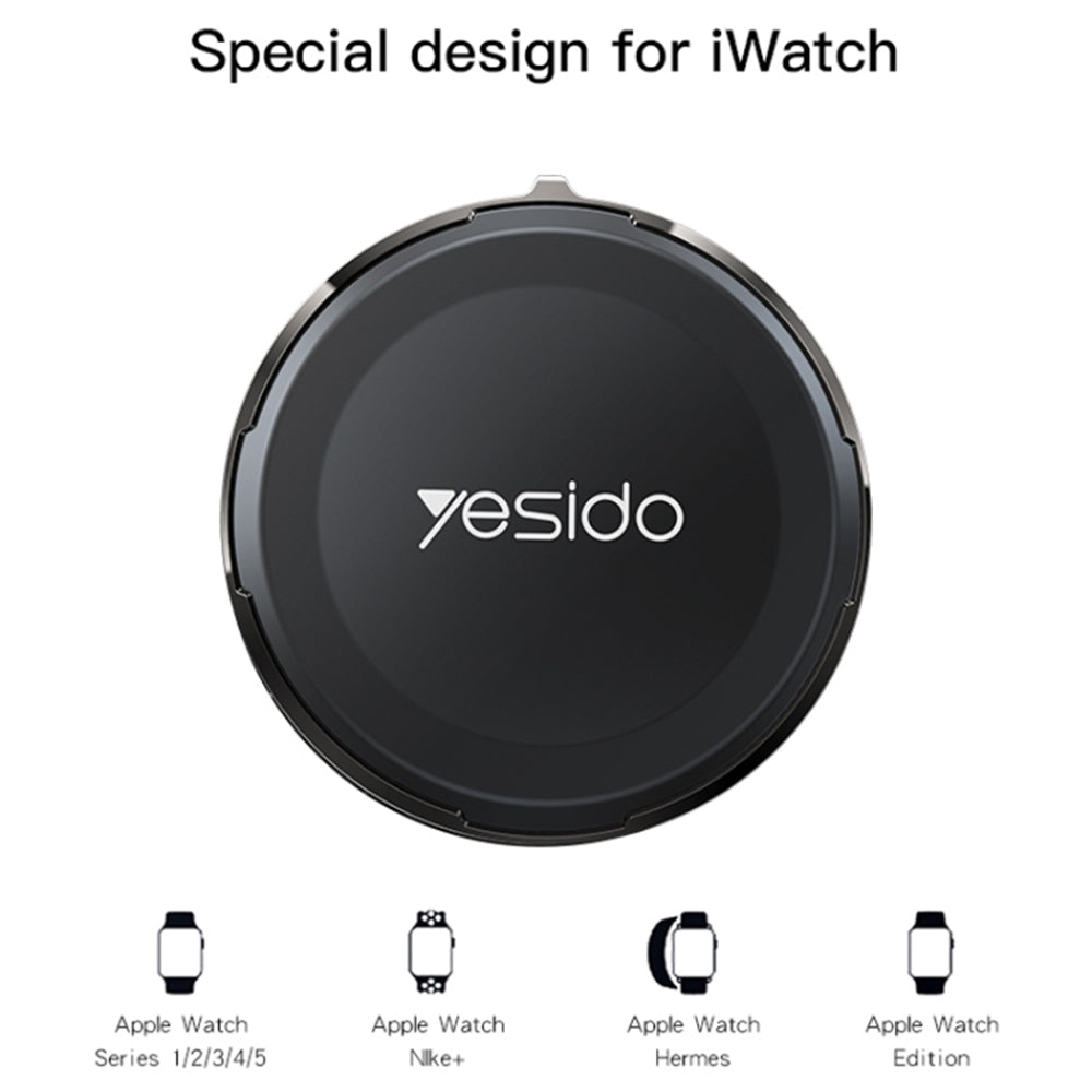 Incarcator Wireless Yesido DS18 pentru Apple Watch Series, Negru