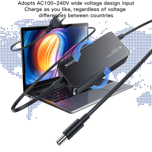 Incarcator Yesido CG11E, 65W, Universal, Negru