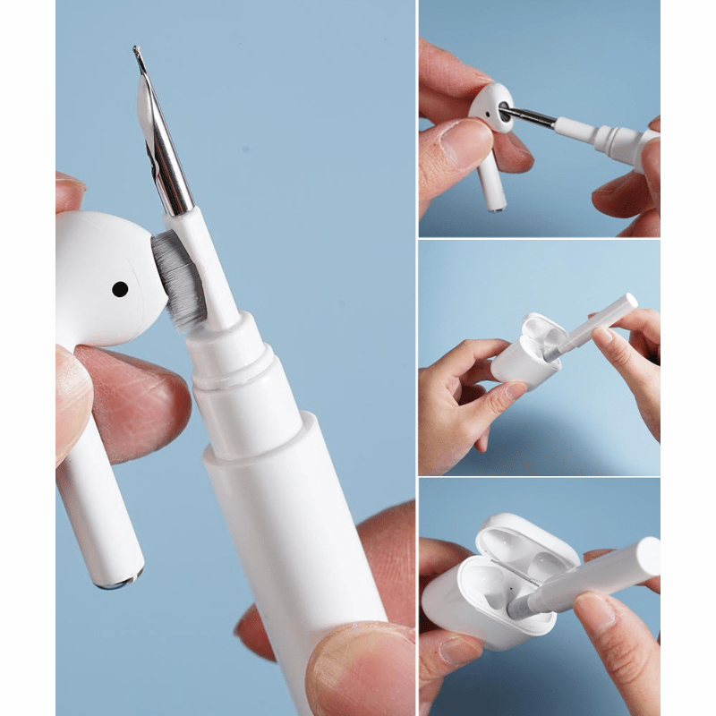 Narzędzie OEM do czyszczenia słuchawek Apple Airpods / Samsung Galaxy Buds / Huawei Freebuds, białe 