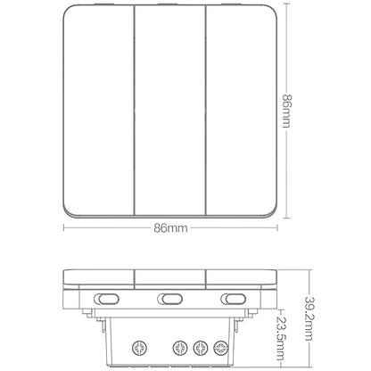 Intrerupator Yeelight, Wi-Fi, 3 Butoane, Alb YLKG14YL