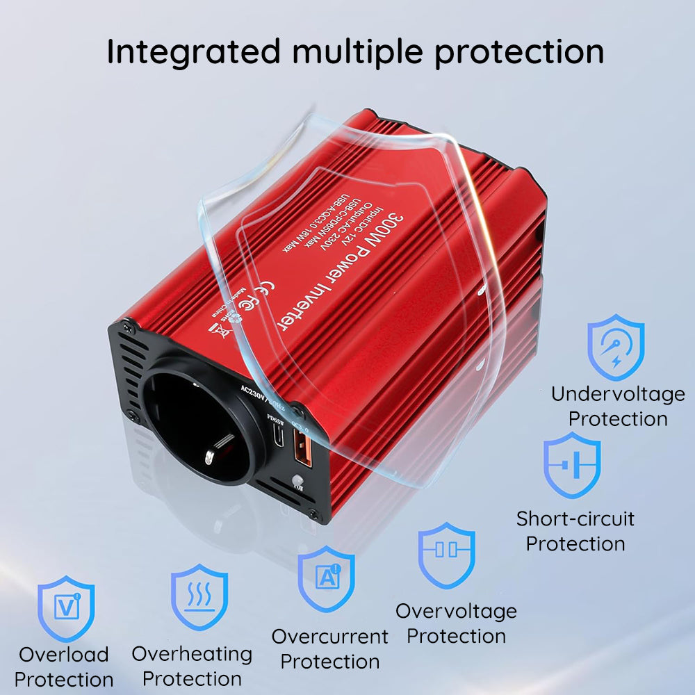 Invertor Electric Auto Techsuit FlexiCarVolt, 300W