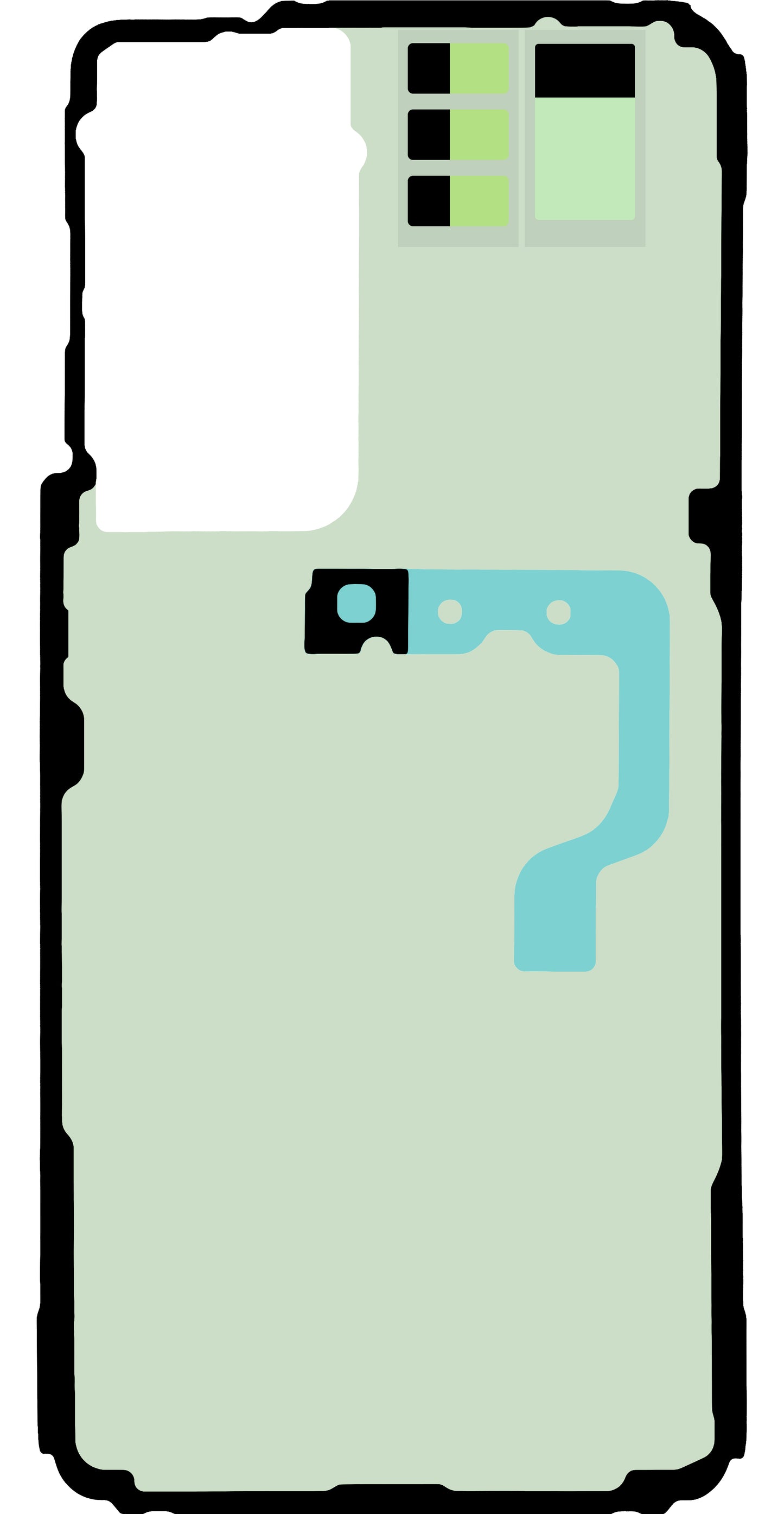 Kit Adeziv Capac Baterie Samsung Galaxy S21 5G G991, Service Pack GH82-24549A