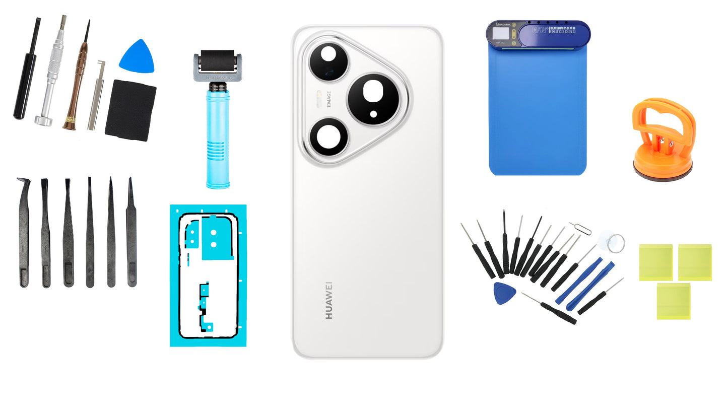 Kit Capac Baterie Huawei Pura 80 Pro Glazed White Service Pack si Instrumente Service Dedicate