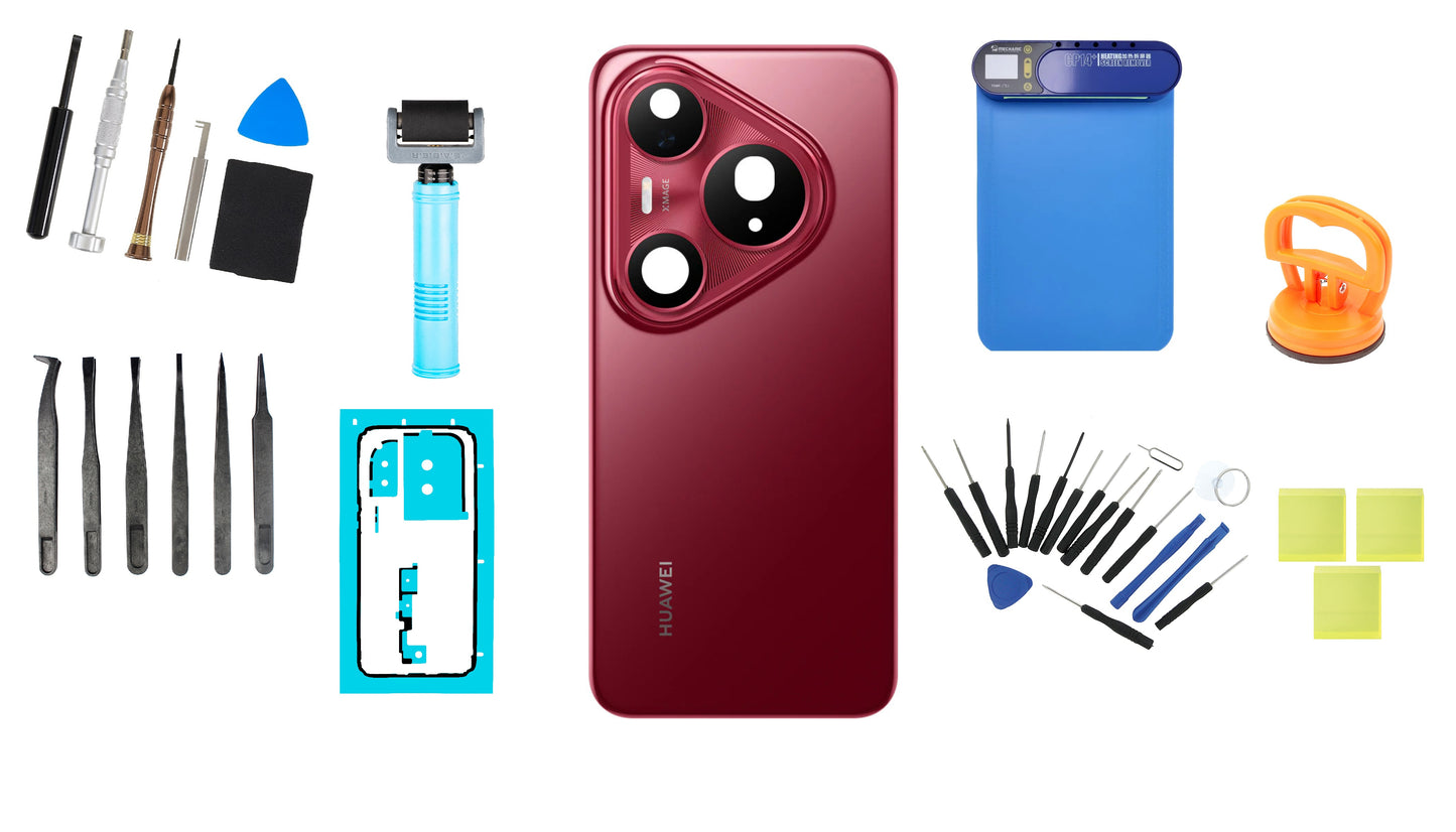 Kit Capac Baterie Huawei Pura 80 Pro Glazed Red Service Pack si Instrumente Service Dedicate