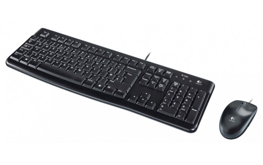 Kit Tastatura Mouse Wired USB Logitech MK120, Negru