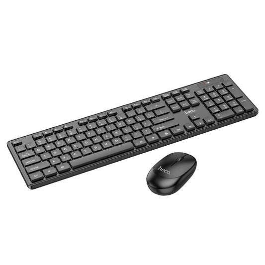 Kit Tastatura Mouse Wireless HOCO GM17, Negru