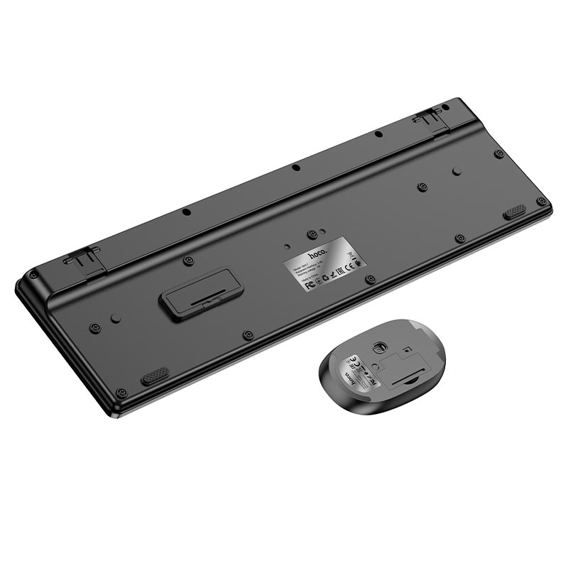 Kit Tastatura Mouse Wireless HOCO GM17, Negru