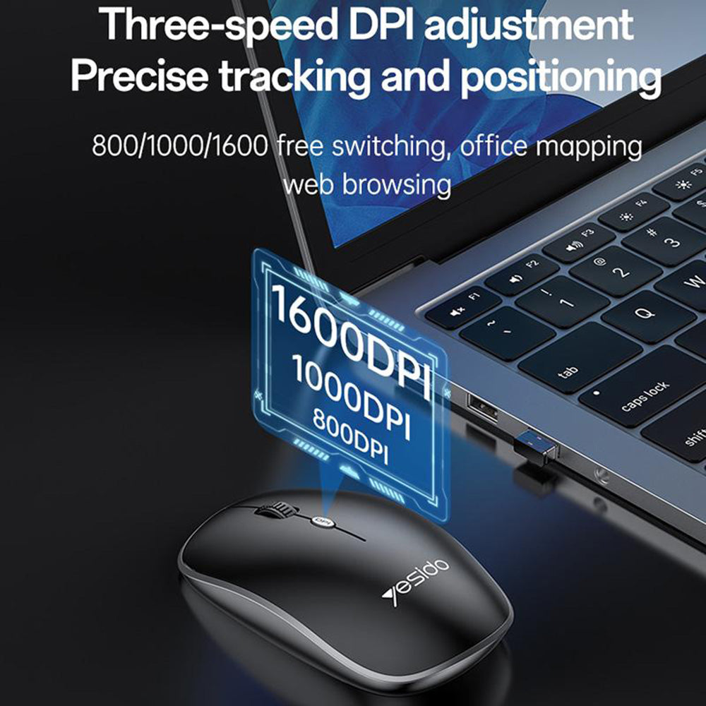 Kit Tastatura si Mouse Wireless Yesido KB43, Negru