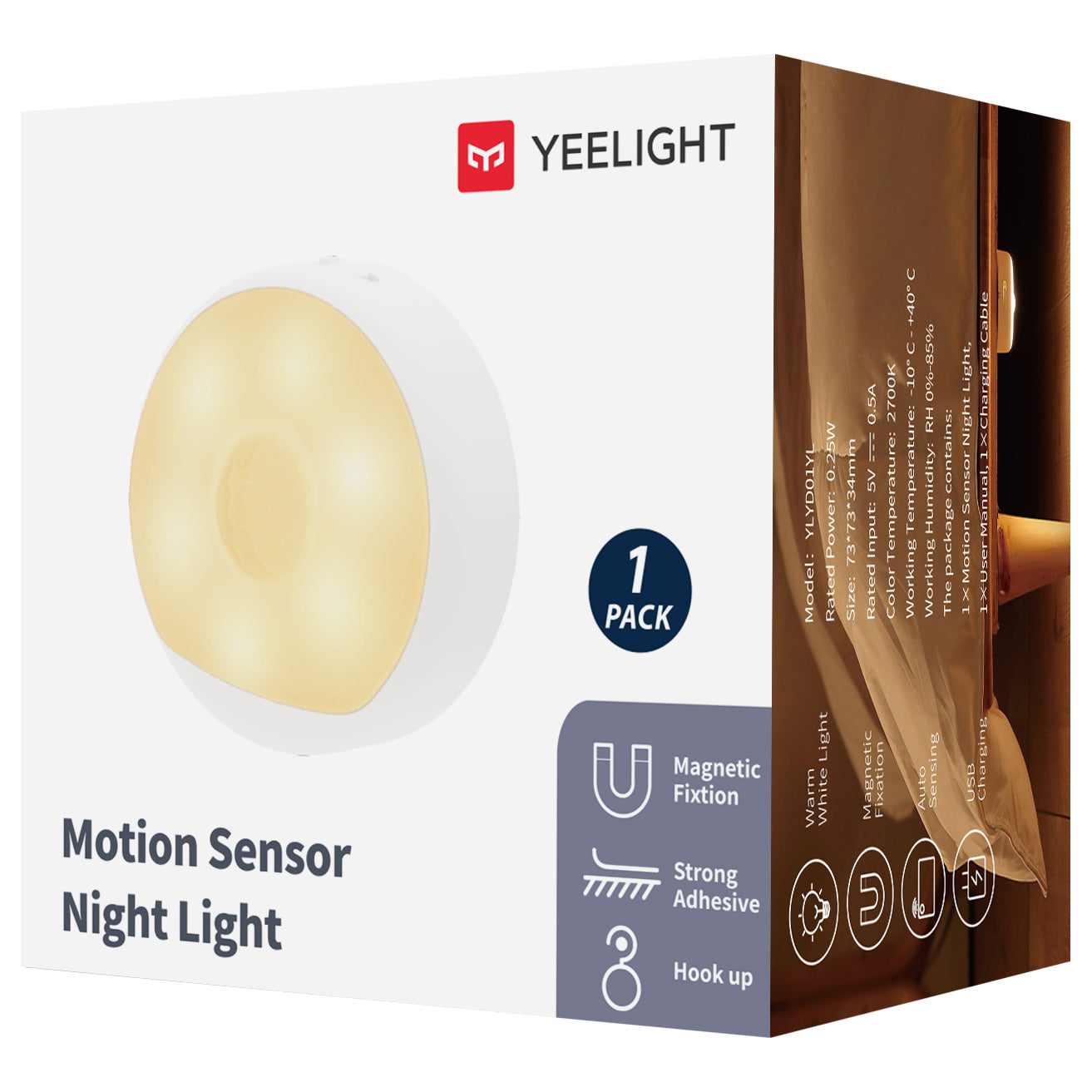 Lampa Veghe Yeelight, 0.25W, 2700W, Senzor, Alba YLYD01YL