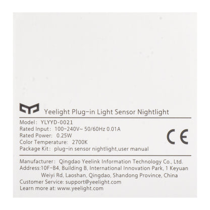 Lampa Veghe Yeelight Plug-in Nightlight Lite, 0.25W, 2700K, Senzor, Alba YLYYD-0021