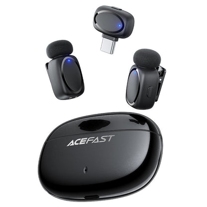 Lavaliera Acefast R2, USB-C, Set 2 bucati, Neagra