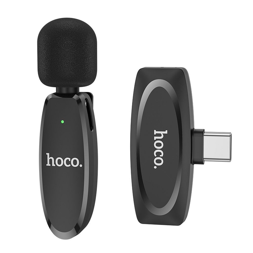 Lavaliera Bluetooth HOCO L15, USB-C, Neagra