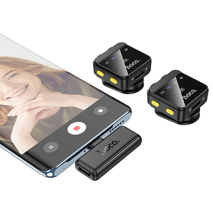 Lavaliera HOCO L17, USB-C / Lightning, Set 2 Bucati, Neagra