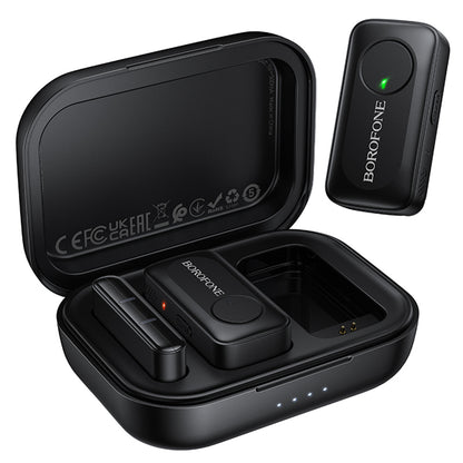 Lavaliera Borofone BFK17 Lemai, USB-C, Set 2 bucati, Neagra