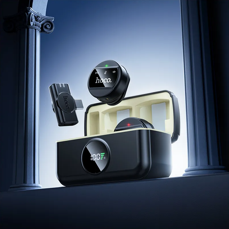 Lavaliera HOCO L22, USB-C / Lightning, Set 2 bucati, Neagra