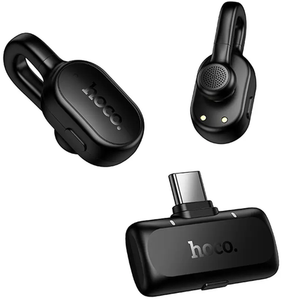 Lavaliera HOCO L27, USB-C, Set 2 bucati, Neagra