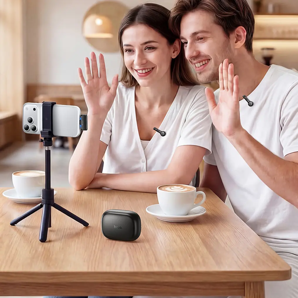 Lavaliera HOCO L27, USB-C, Set 2 bucati, Neagra