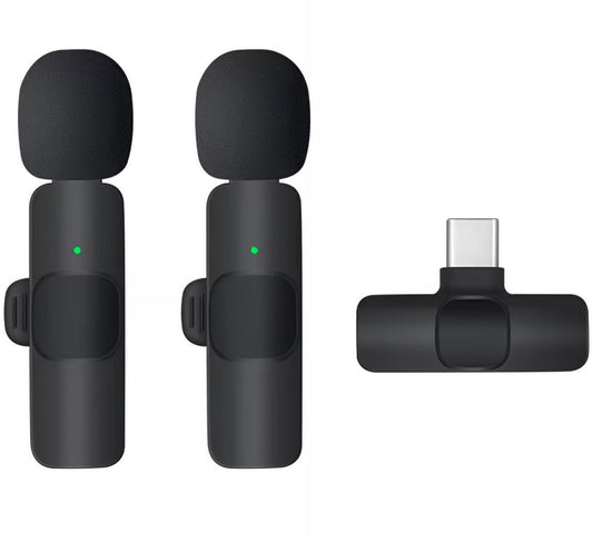 Lavaliera OEM K1, USB-C, Set 2 bucati, Neagra