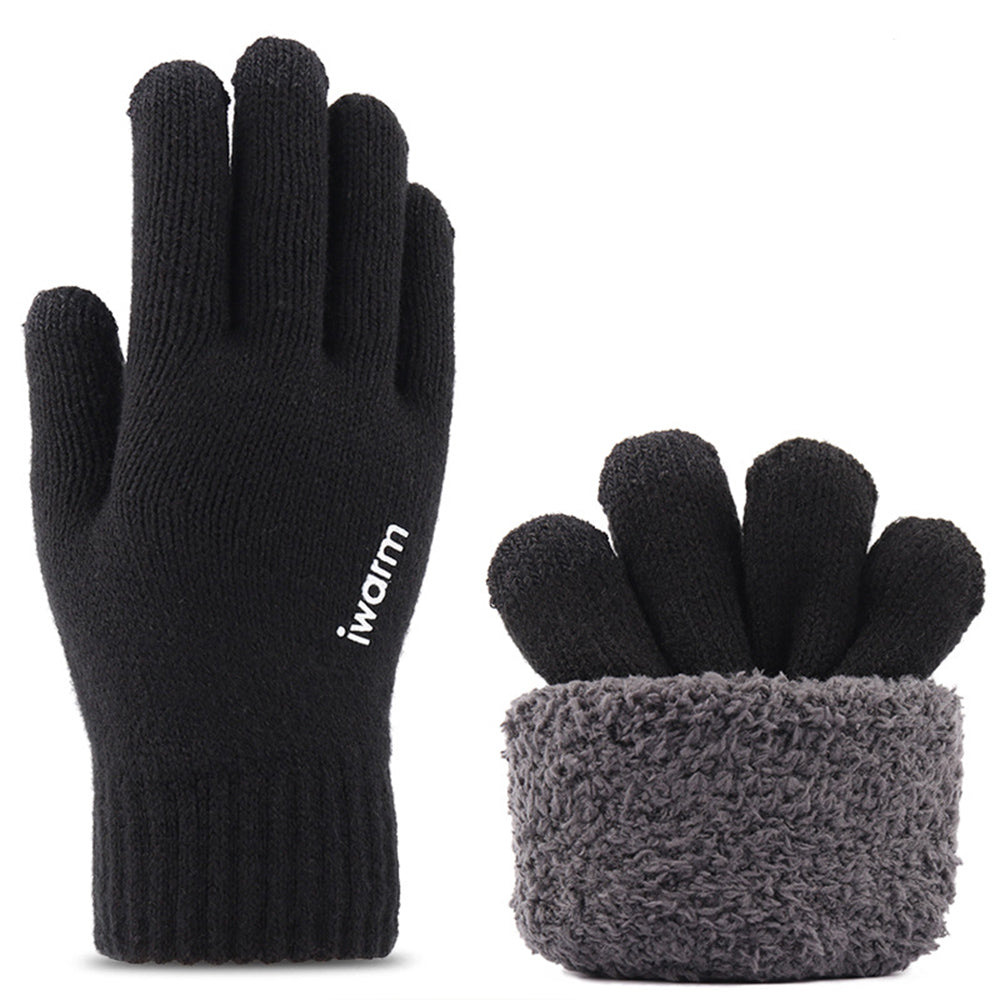 Manusi De Iarna Tactile Iwarm ST0005, Marime 21cm, Negre