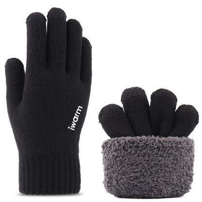 Manusi De Iarna Tactile Iwarm ST0005, Marime 21cm, Negre