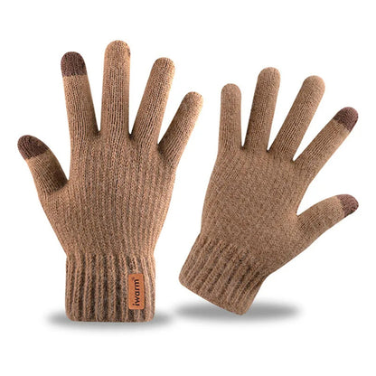 Manusi De Iarna Tactile Iwarm ST0016, Marime 22cm, Maro