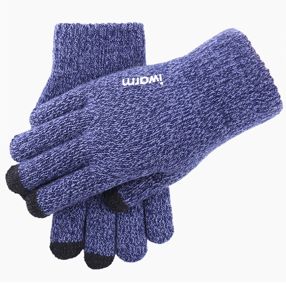 Manusi De Iarna Tactile Iwarm ST0018, Marime 23cm, Albastre