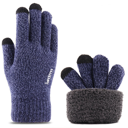 Manusi De Iarna Tactile Iwarm ST0018, Marime 23cm, Albastre