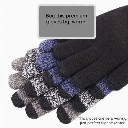 Manusi De Iarna Tactile Iwarm ST0018, Marime 23cm, Negre Gri