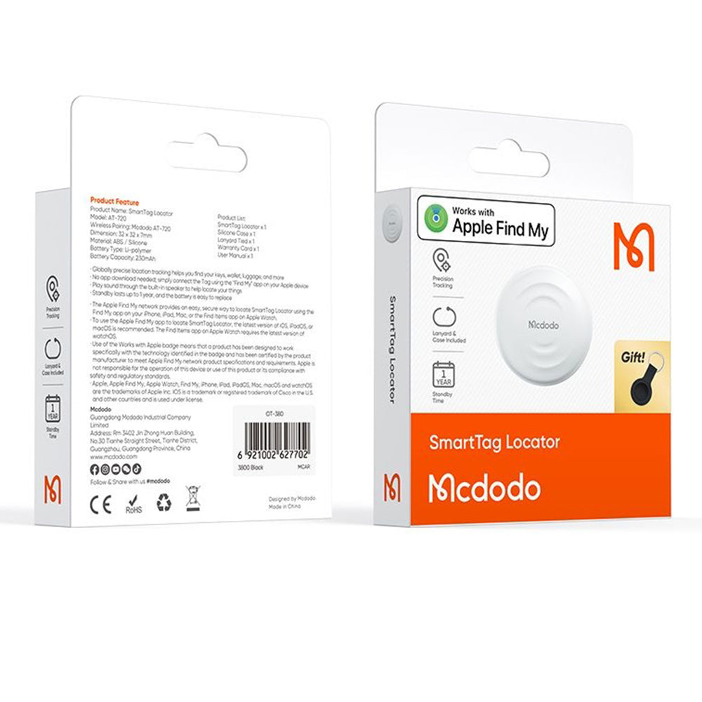 McDodo SmartTag AT-7200 pentru iOS Series, Alb