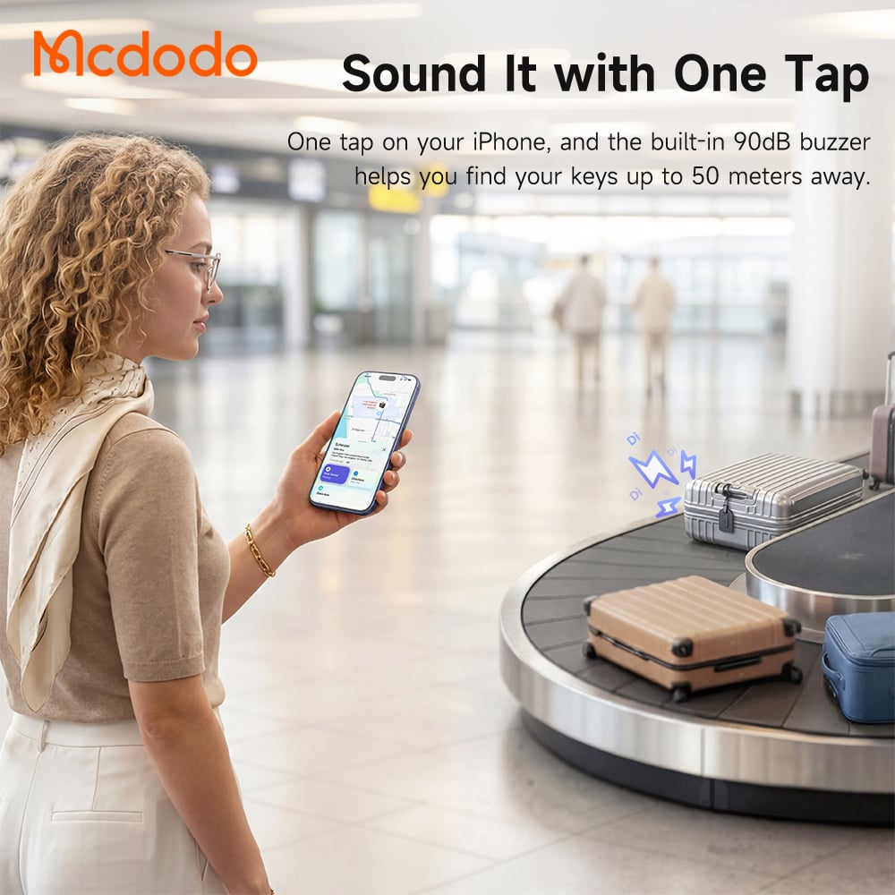 Mcdodo SmartTag Luggage Napa Pro AT-3790 pentru iOS Series, Negru