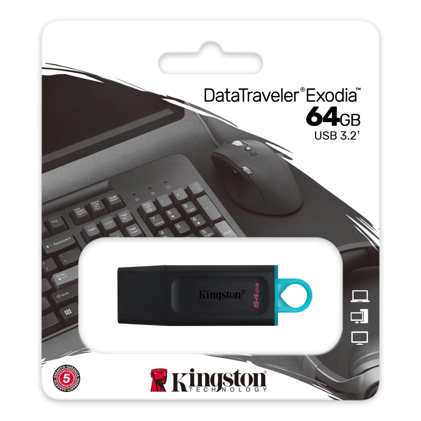 Memorie Externa USB-A 3.2 Kingston DT Exodia, 64Gb DTX/64GB