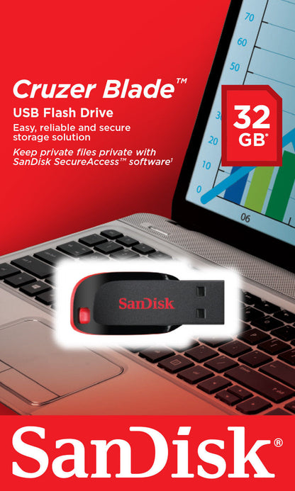 Memorie Externa USB-A SanDisk Cruzer Blade, 32Gb SDCZ50-032G-B35