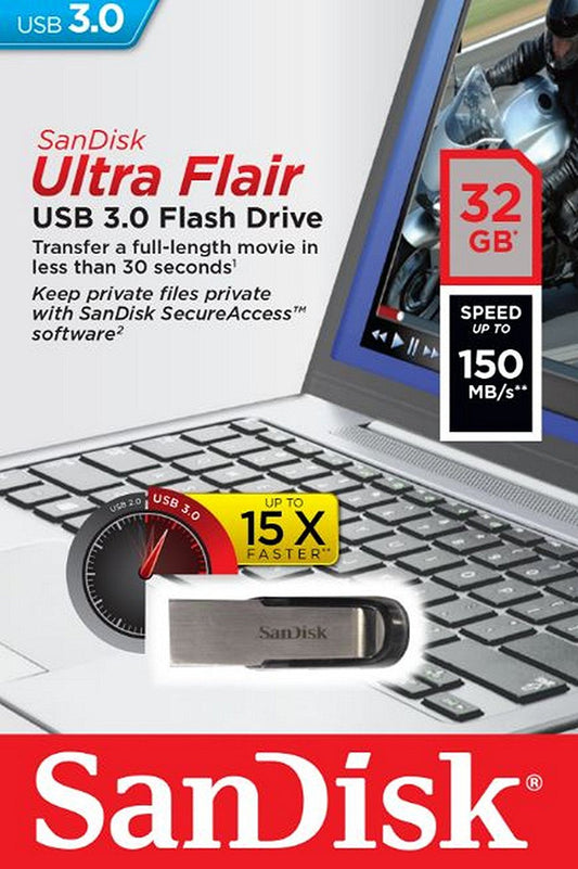 Memorie Externa USB-A 3.0 SanDisk Ultra Flair, 32Gb SDCZ73-032G-G46